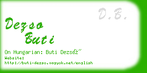 dezso buti business card